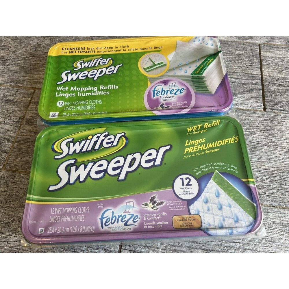 Swiffer Sweeper Wet Mopping Cloths Refill 2 Boxes Lavender Vanilla New Mops